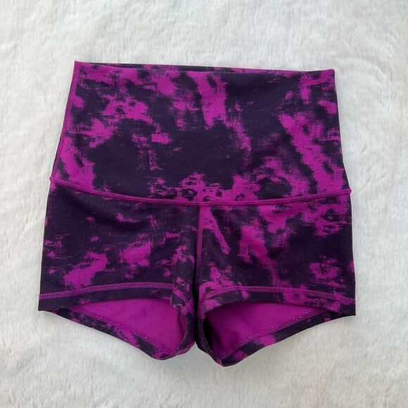 Lululemon Boogie Short *Full-On Luon (Roll Down) Bike Shorts Purple size 4 - Picture 2 of 9